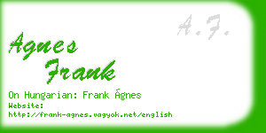 agnes frank business card
