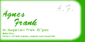 agnes frank business card